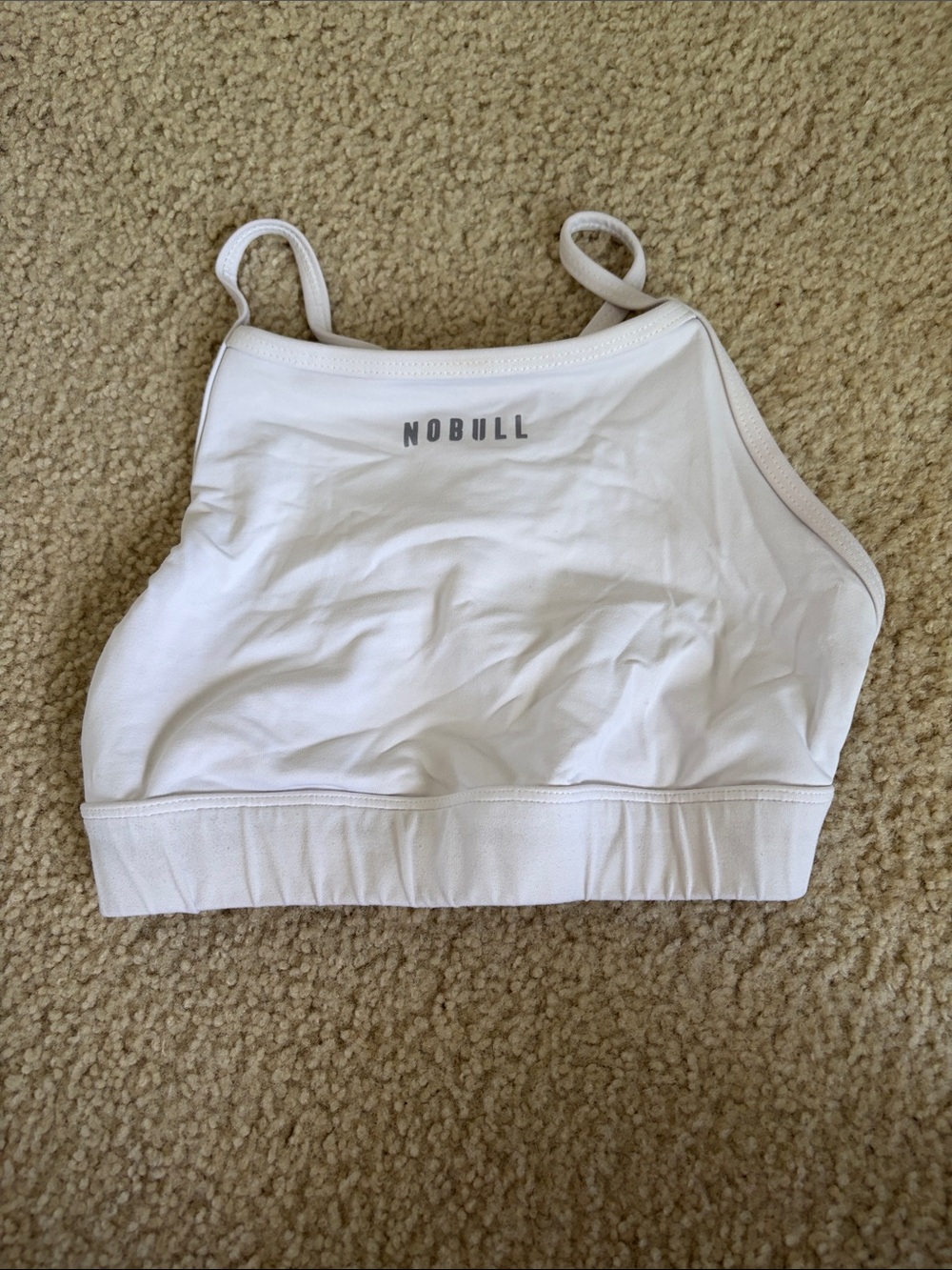 NOBULL White Women's High-Neck Sports Bra
